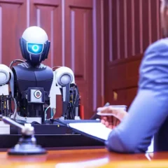 AI Robot on the Stand