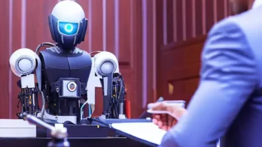 AI Robot on the Stand