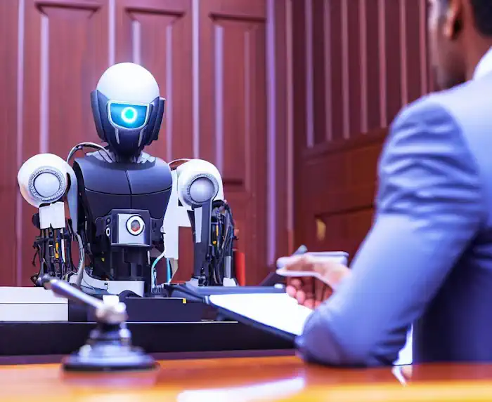 AI Robot on the Stand